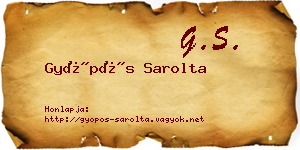 Gyöpös Sarolta névjegykártya