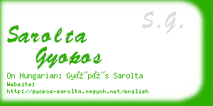sarolta gyopos business card